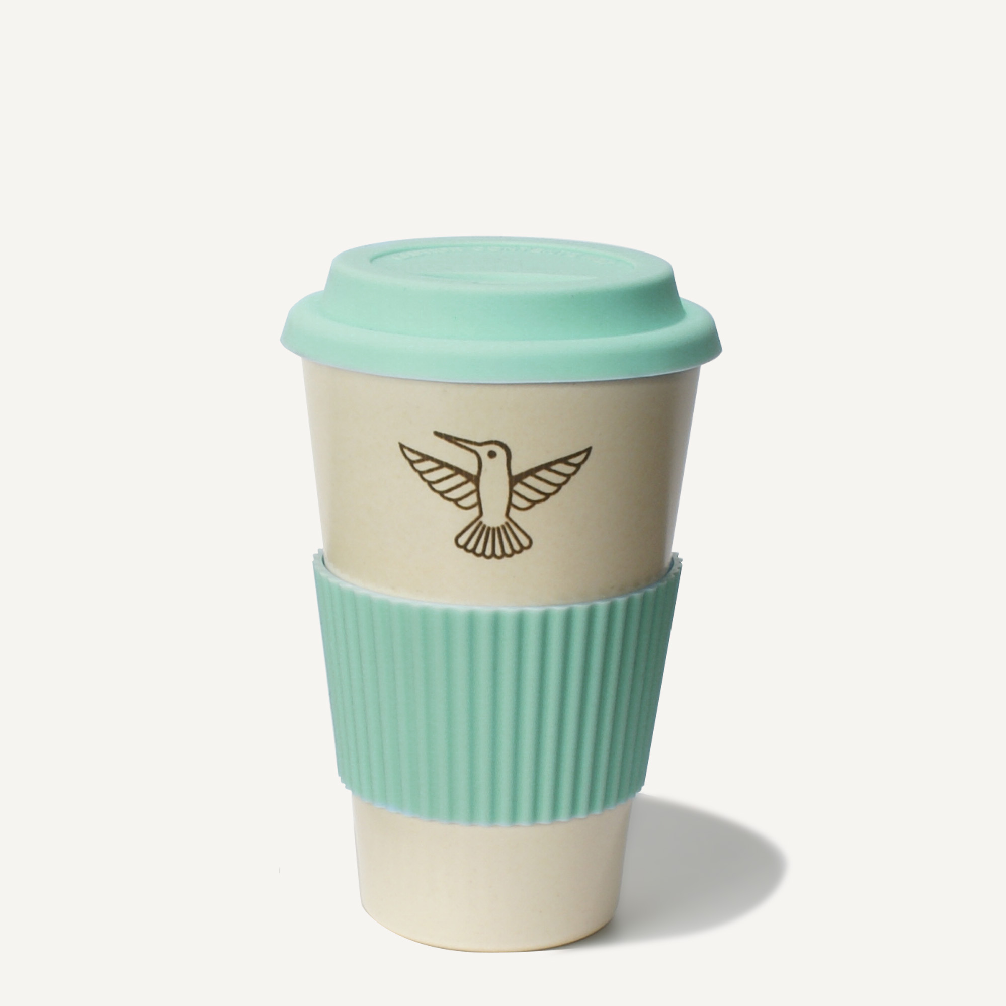 Bambusbecher mit Black Delight Logo Mint