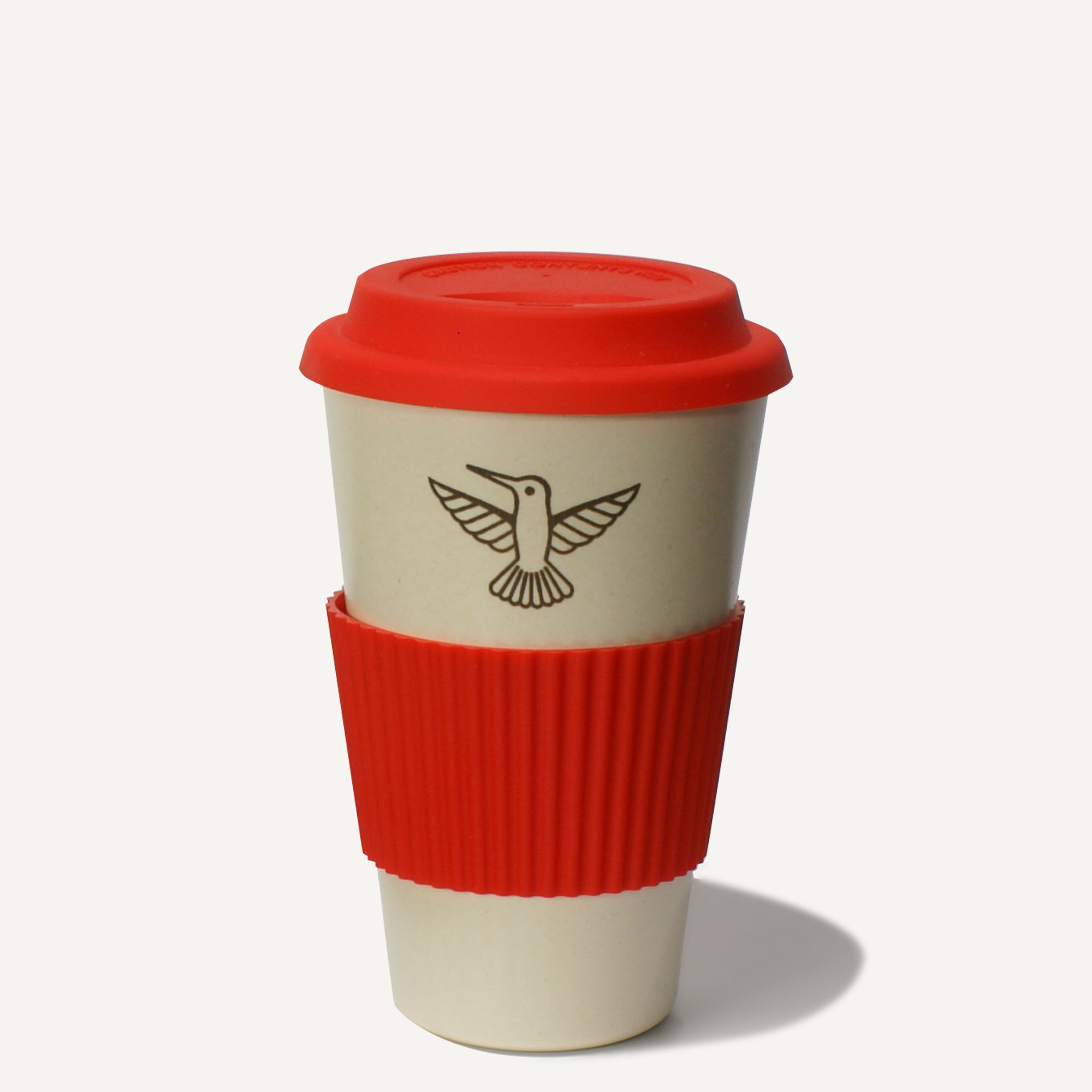 Bambusbecher mit Black Delight Logo "Rot"