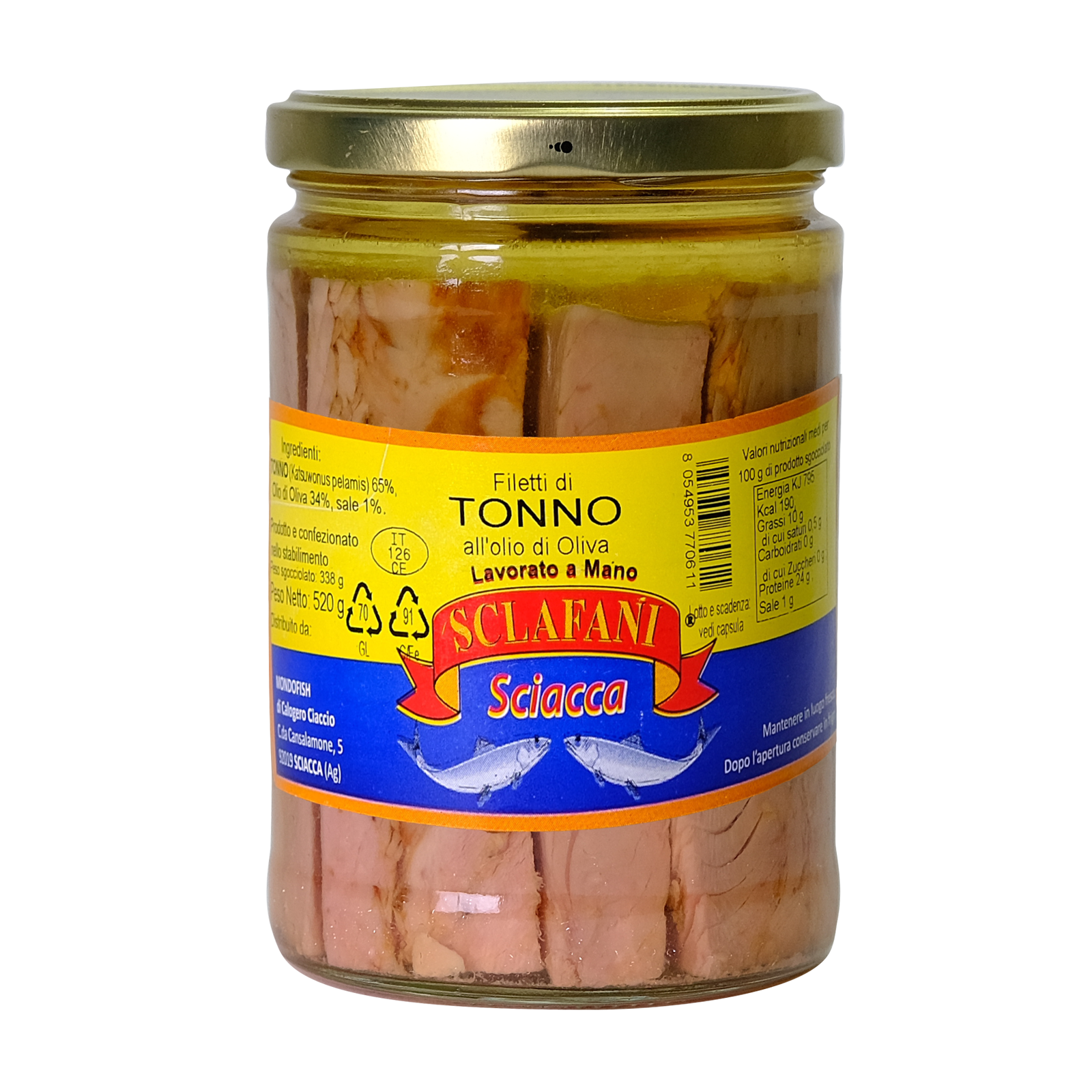Thunfischfilet in Olivenöl, 520g