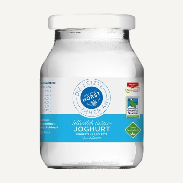 Joghurt Vollmilch, 500g Glas